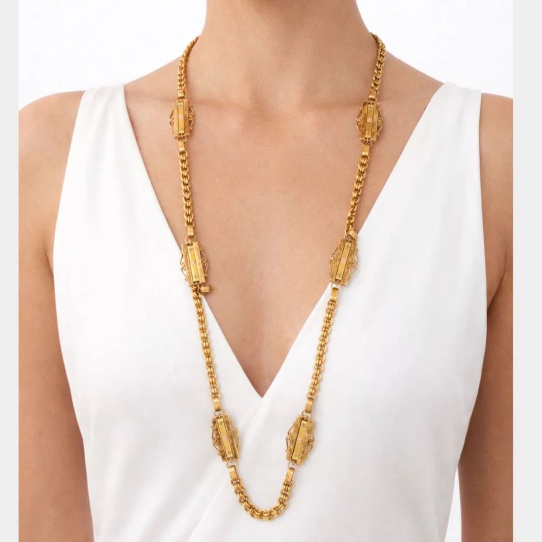 Victorian 14K Yellow Gold Necklace