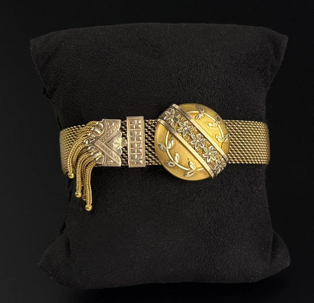 Victorian Gold Filled Foxtail Mesh Bracelet