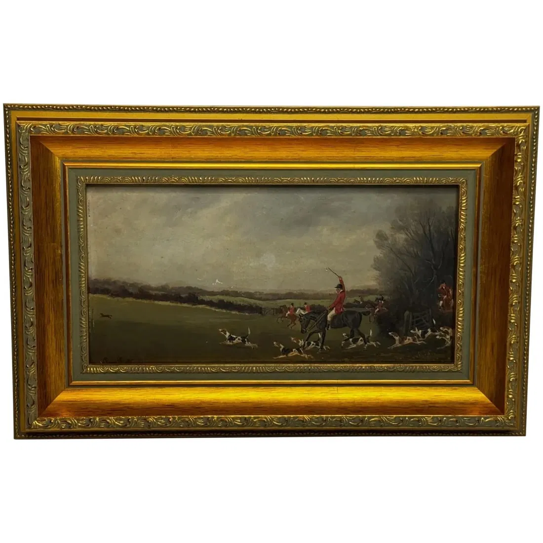 VICTORIAN OIL PAINTING VIEW HALLOO