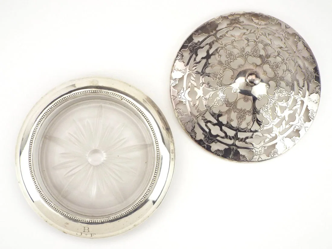 Victorian Sterling Silver and Glass Centerpiece Bowl