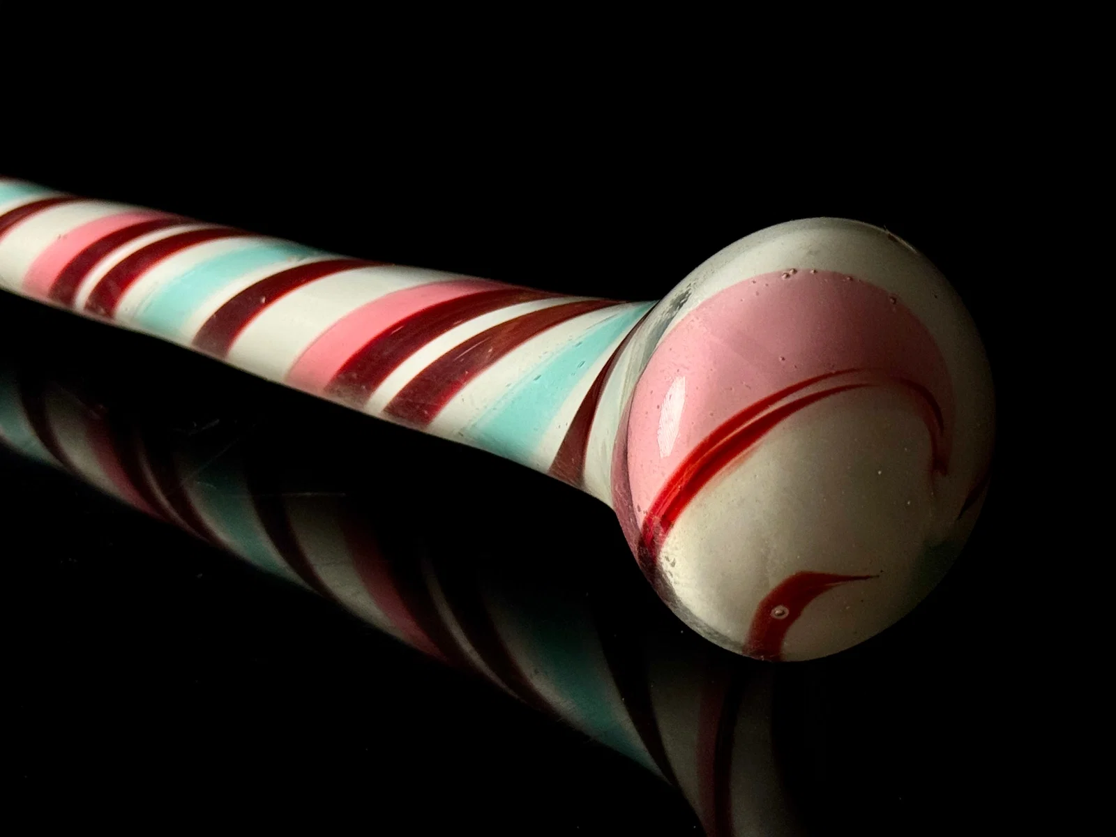 Victorian Style Spiraled Art Glass Parade Cane Whimsey