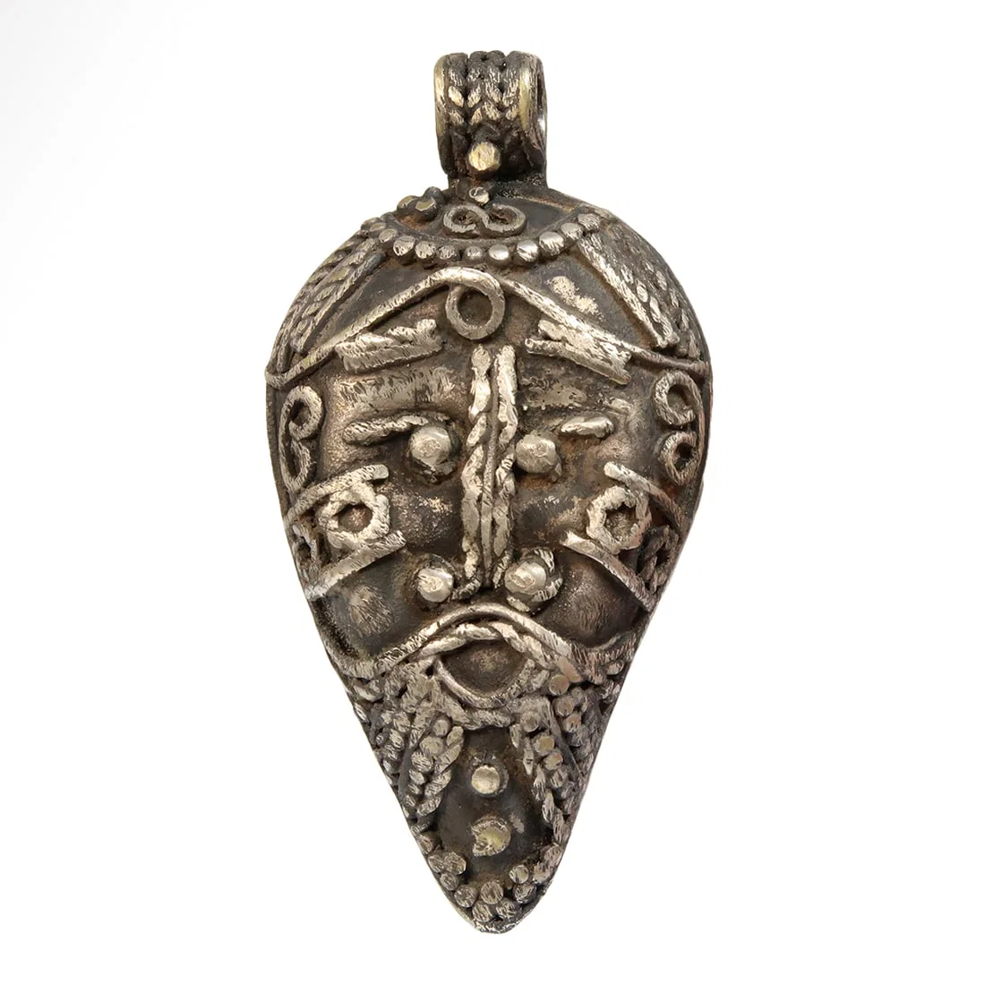 Viking Silver Pendant with Head of North God Odin, c. 9th-10th Century A.D.