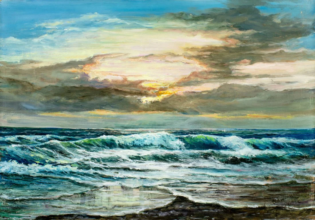 Viktor Ilyushkin (Russia,b 1946) oil painting