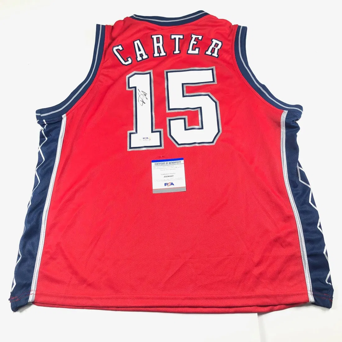 Vince Carter Autographed Jersey PSA/DNA New Jersey Nets Original