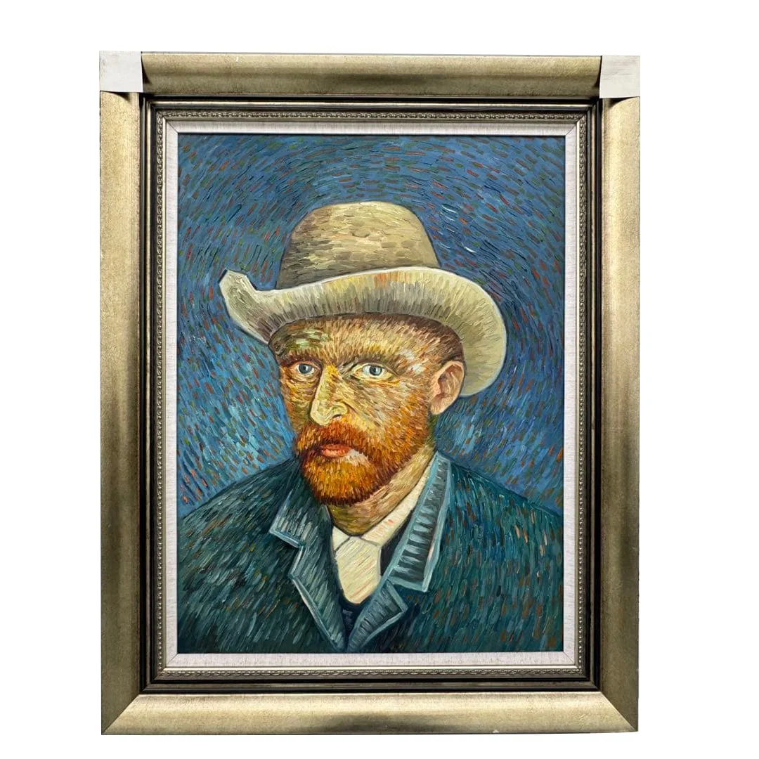 Vincent van Gogh Self-Portrait (Oil Painting, Hand-Painted Replica) with Frame