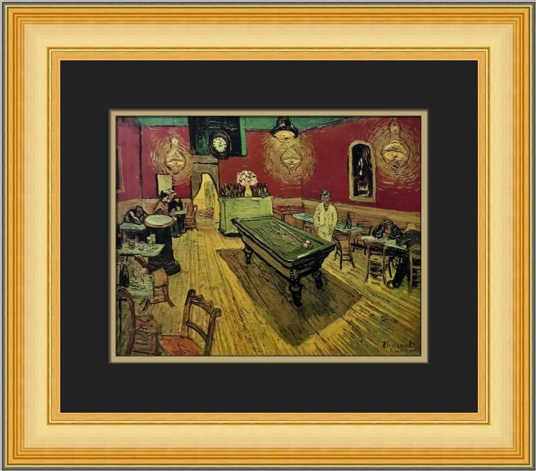 Vincent Van Gogh The Night Cafe Custom Framed Art Print 16 x 19