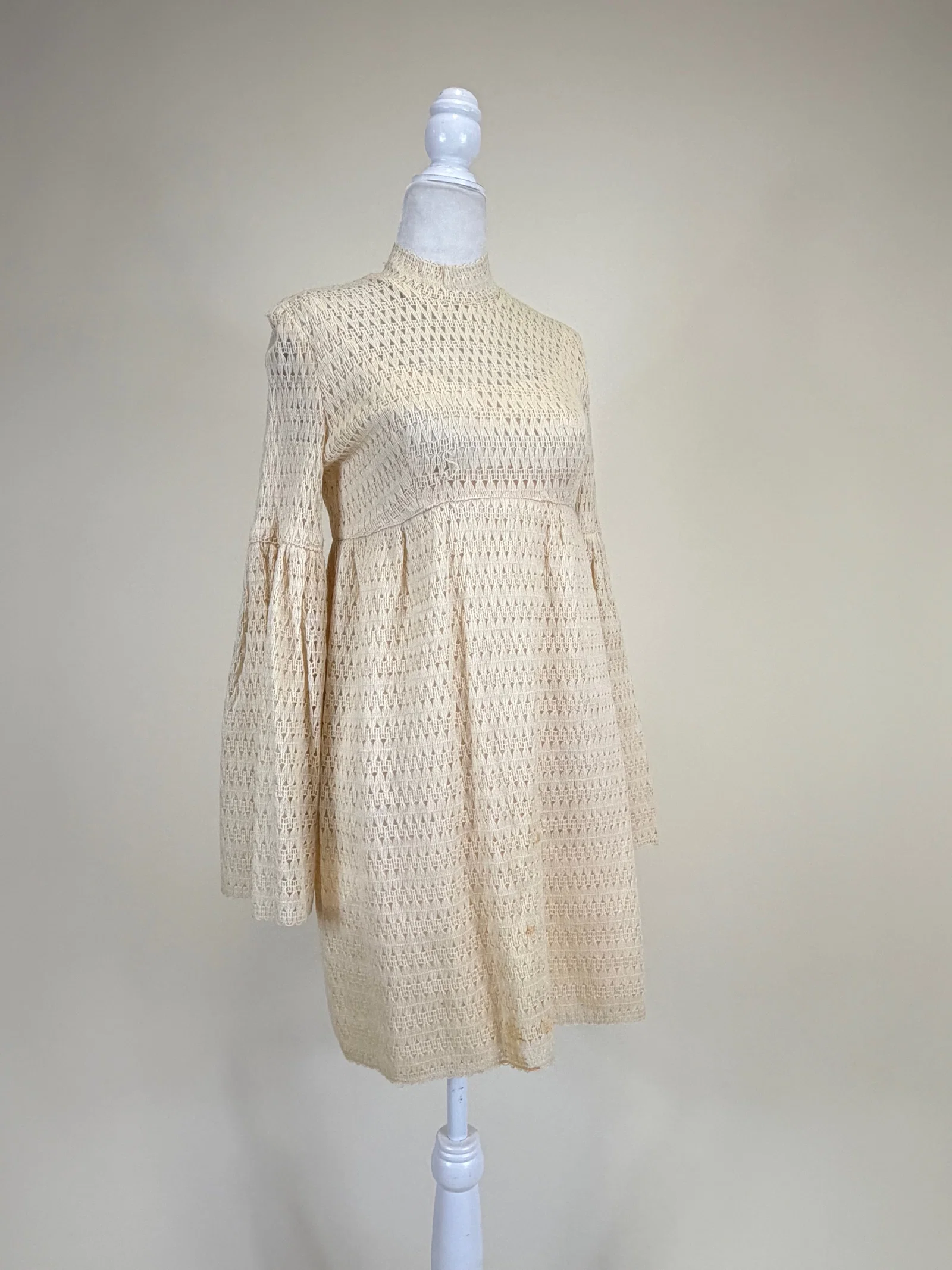 Vintage 1960s Crochet Minidress
