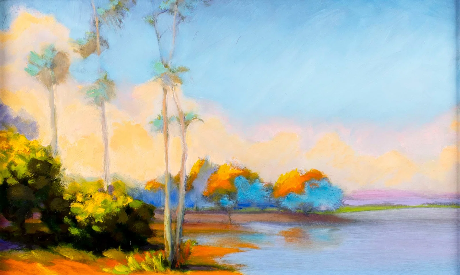 Vintage 20C Florida oil painting signed