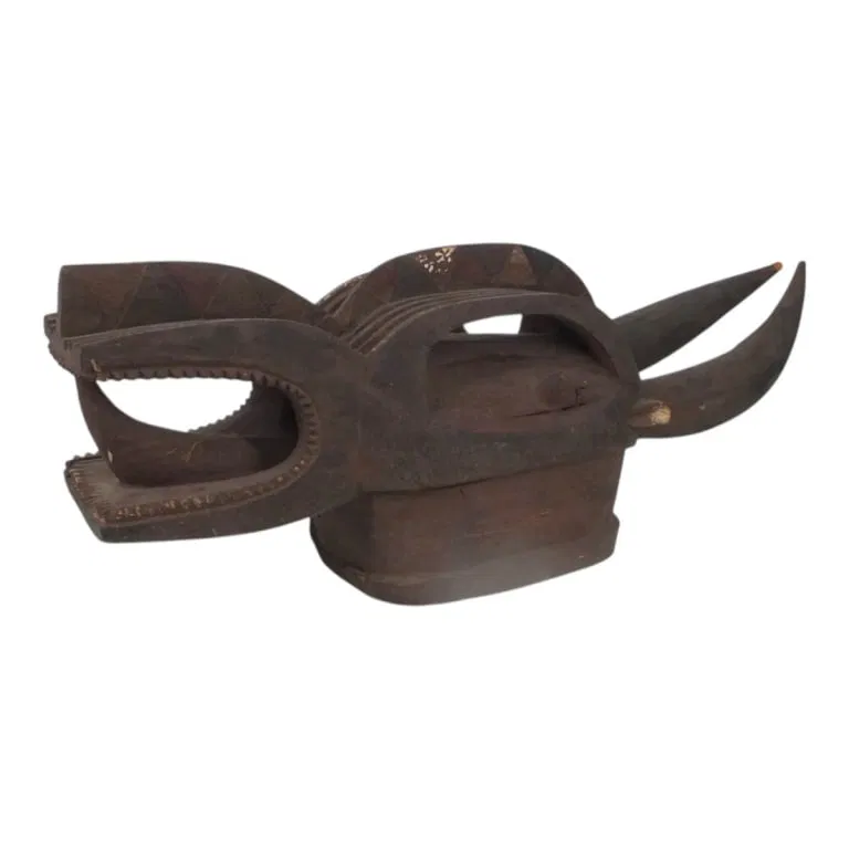 Vintage African Senufo Firespitter Helmet Mask