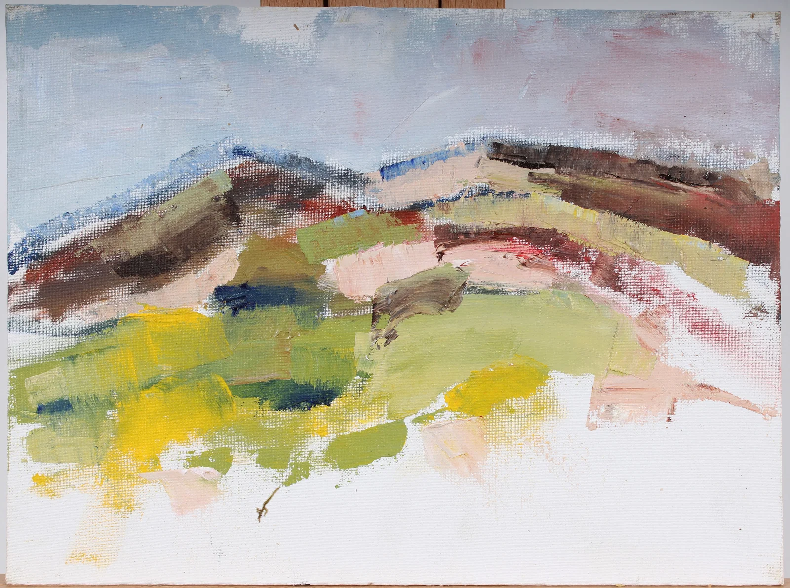 Vintage American Modernist Provincetown Abstract Beach Scene Oil Painting