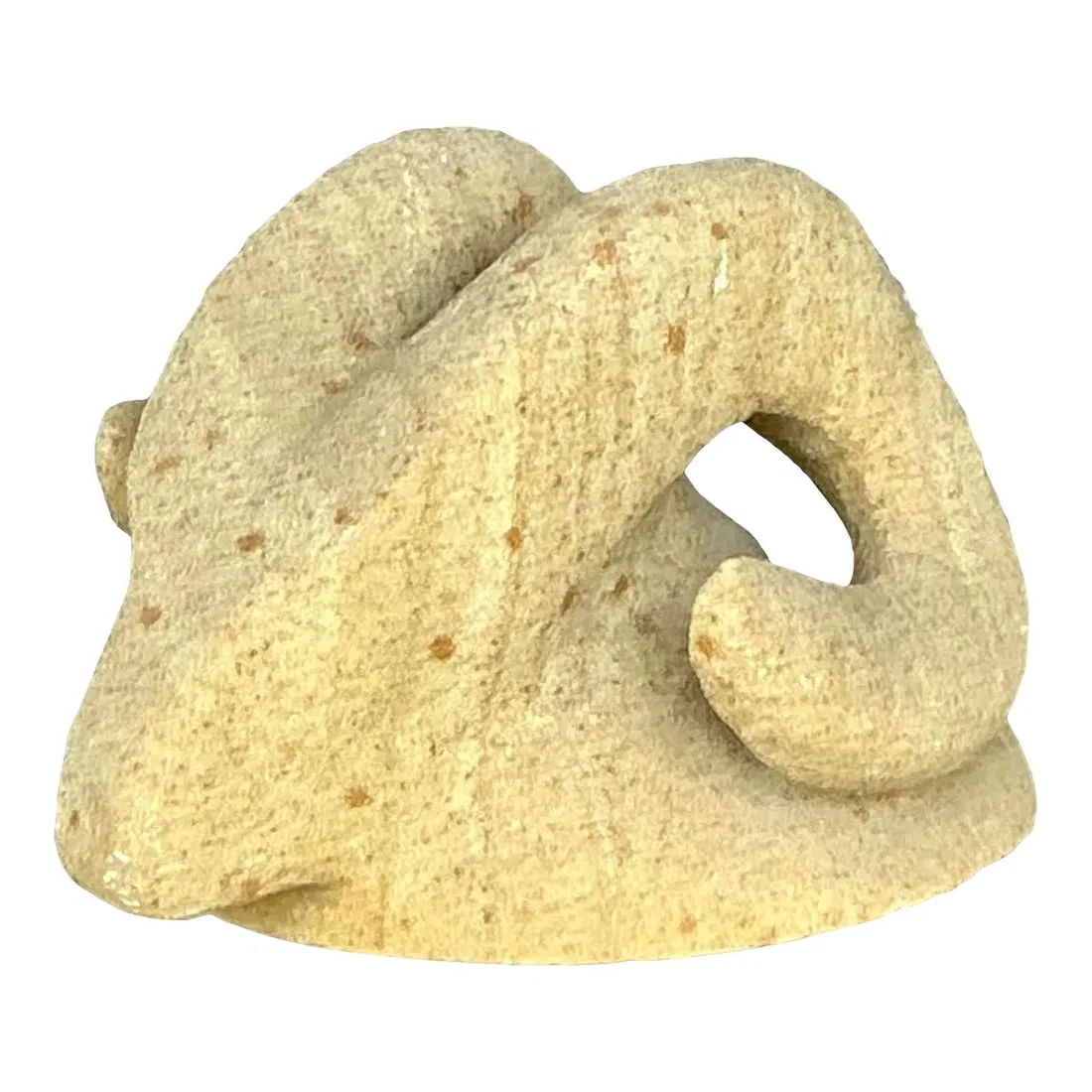 Vintage Boho Sandstone Rams Head Sculpture 9.5x10.25x6.75