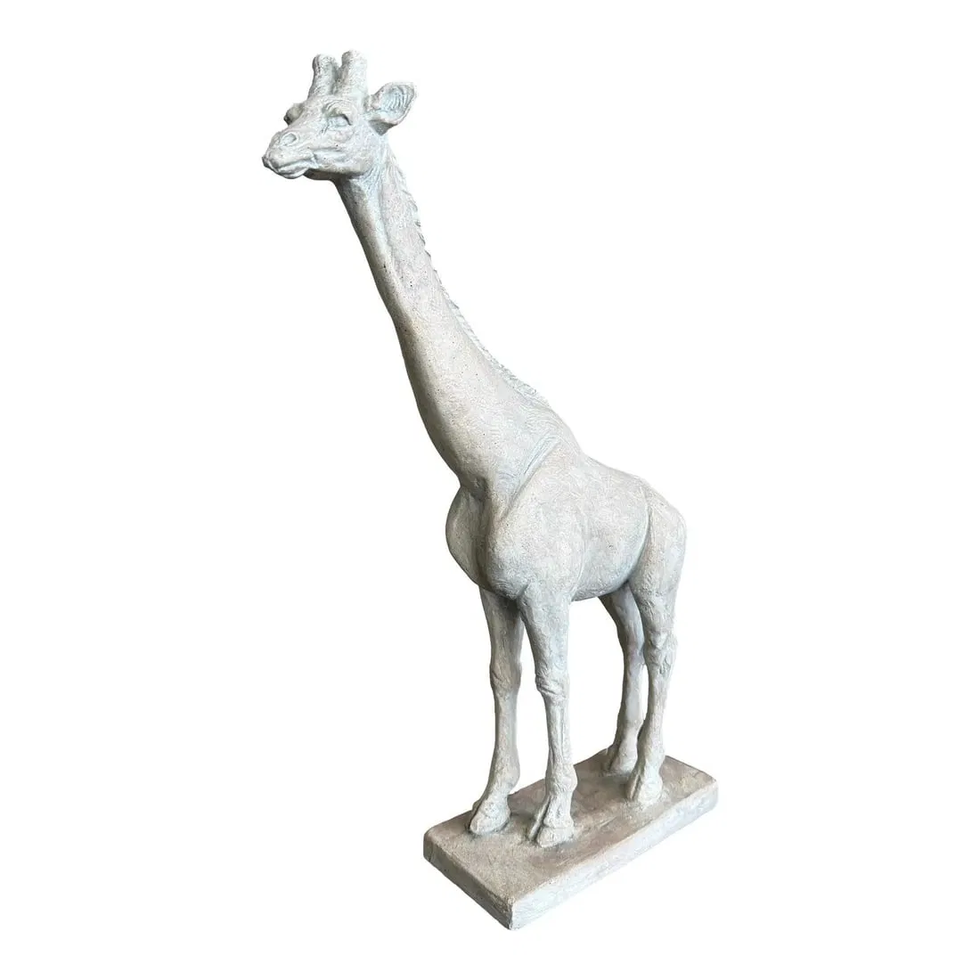 Vintage Boho White Ceramic Giraffe Sculpture 26 x 5 x 23