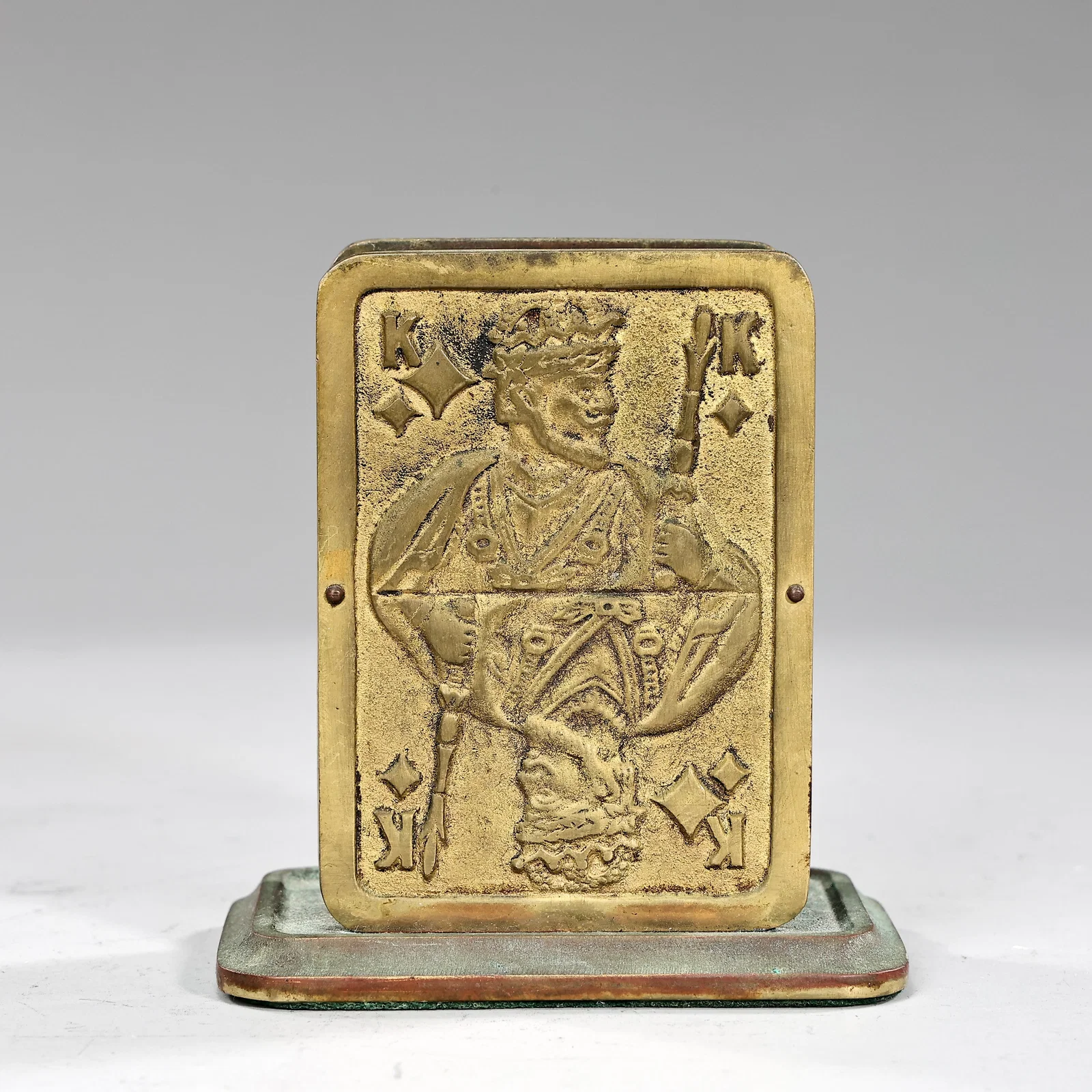 Vintage Brass Playing Card Holder