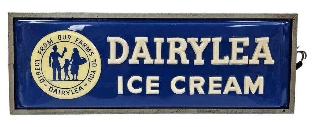 Vintage Dairylea Ice Cream Lighted Store Sign