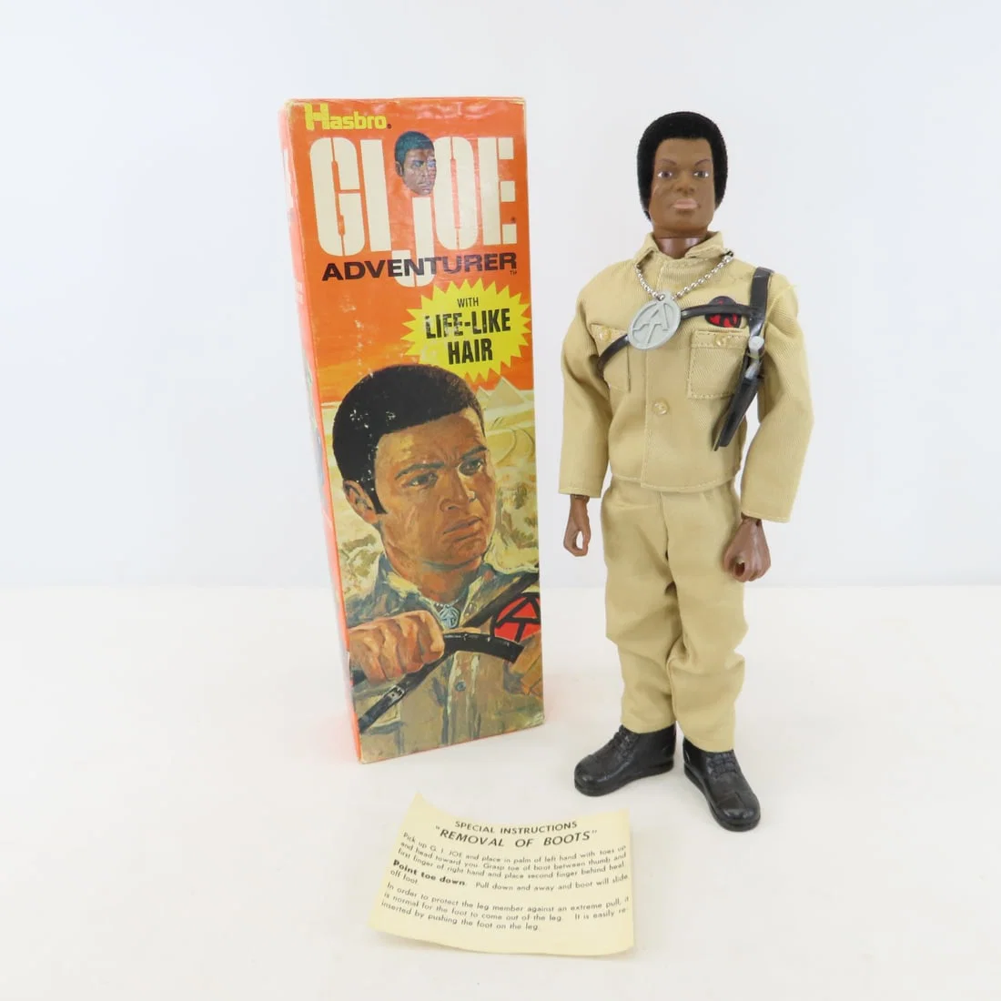 Vintage GI Joe African American Adventurer & box