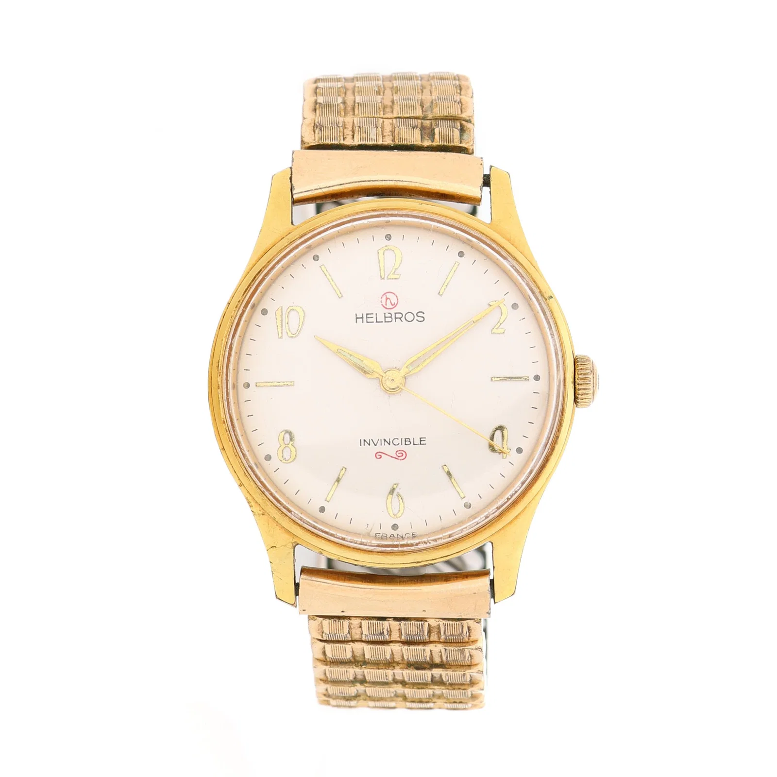 Vintage Gold-Plated Invincible Watch, Helbros