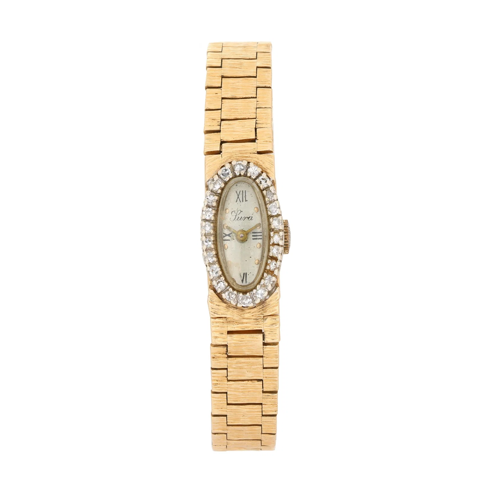 Vintage Lady's Gold and Diamond Watch, Sura / Eloga Watch Co.