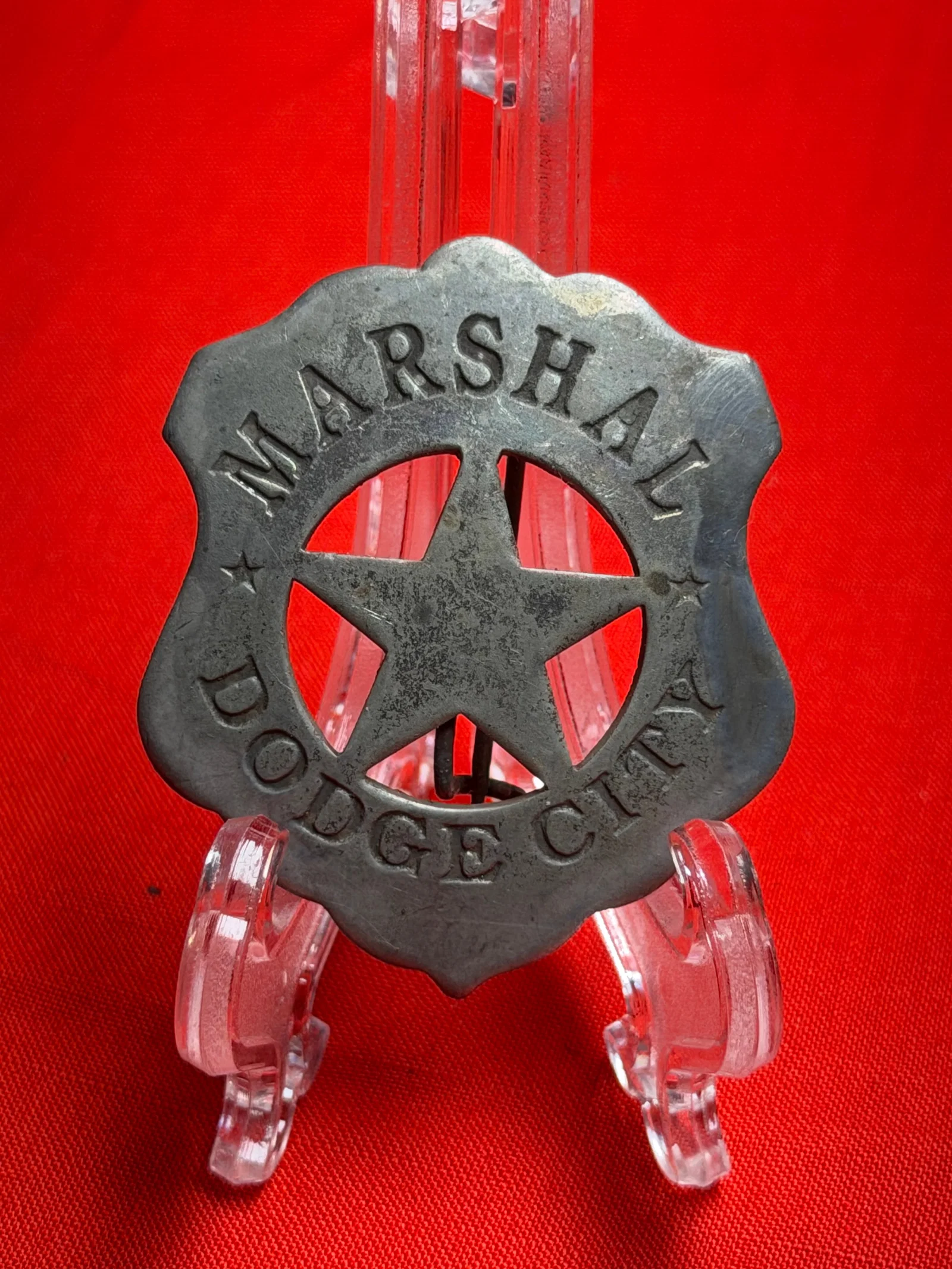 Vintage Marshal Dodge City Star Badge – Old West Style Lawman Badge