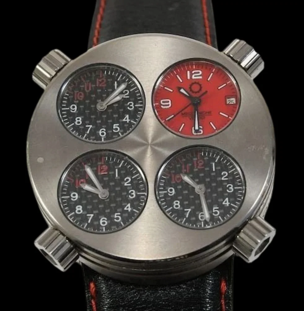 Vintage MECCANICHE VELOCI Italy Titanium Wristwatch /w 4 Automatic Movements