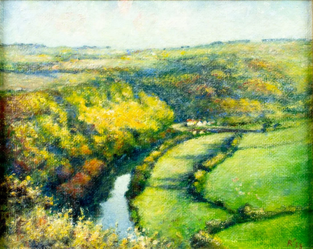 Vintage mid 20C European oil painting 155006