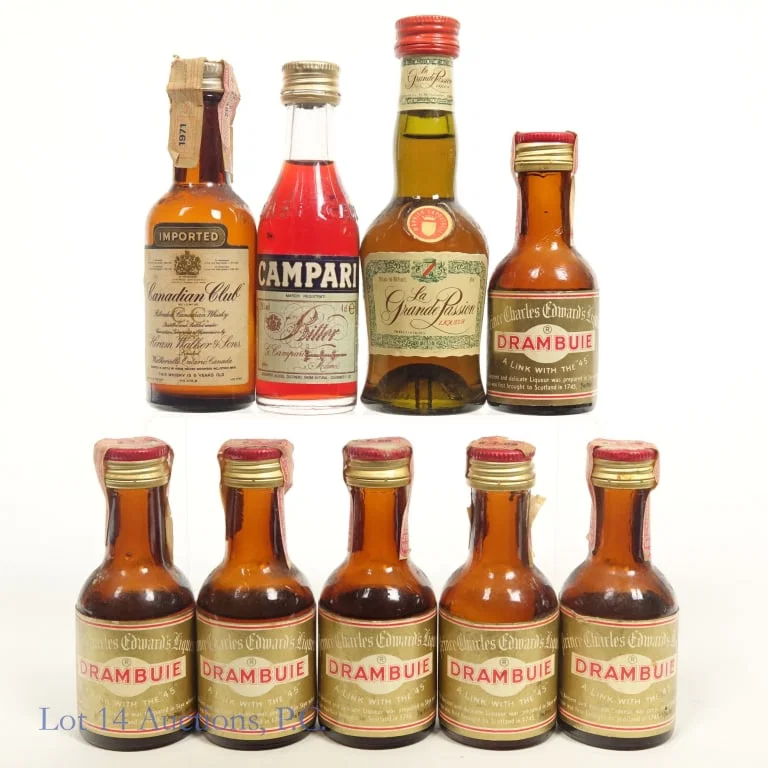 Vintage Mini Bottles, Liqueur, Whisky