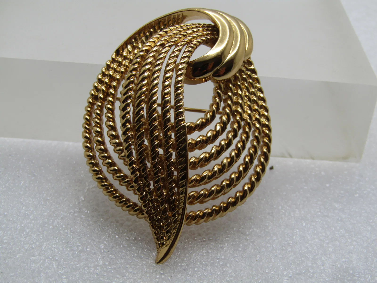 Vintage Monet Looped Bow Brooch, Multi-Strand Design, 1960's-1970's