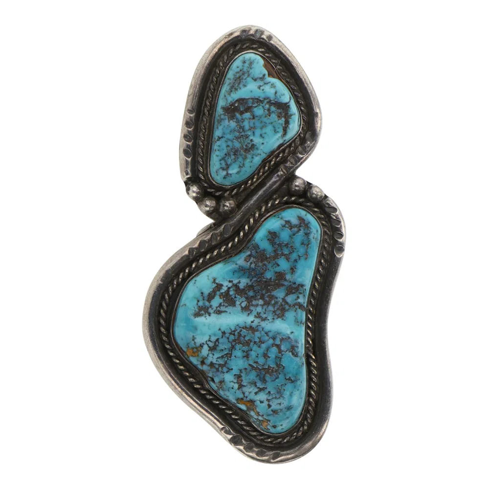 Vintage Navajo Kingman Turquoise Freeform Ring