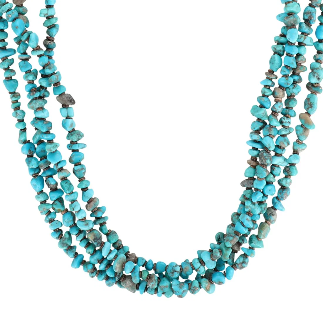 Vintage Navajo Sterling Turquoise Heishi Necklace