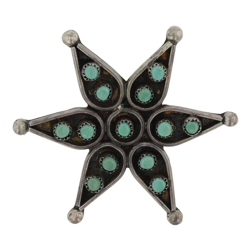Vintage Navajo Turquoise Pin