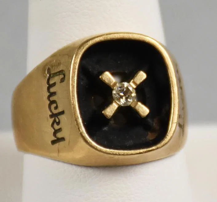 Vintage O.C. Tanner 10K Diamond Lucky Ring