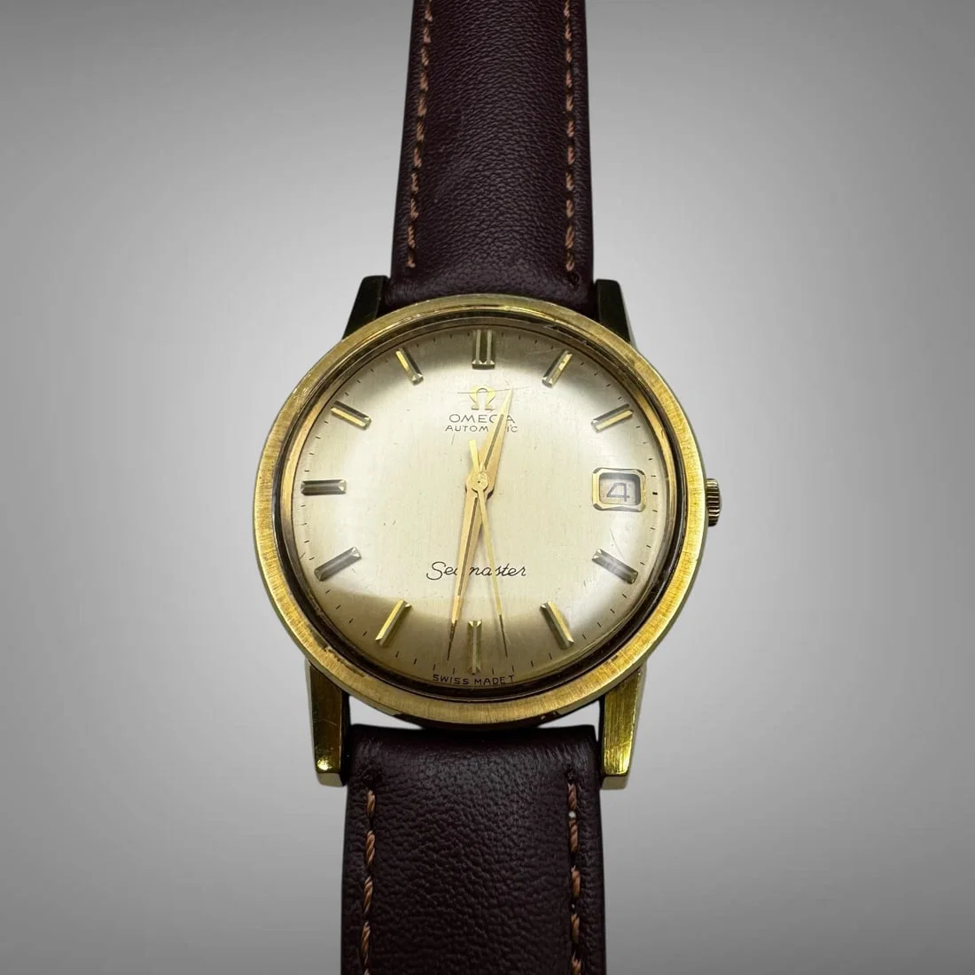 Vintage Omega Seamaster Automatic Gold-Tone Men’s Wristwatch