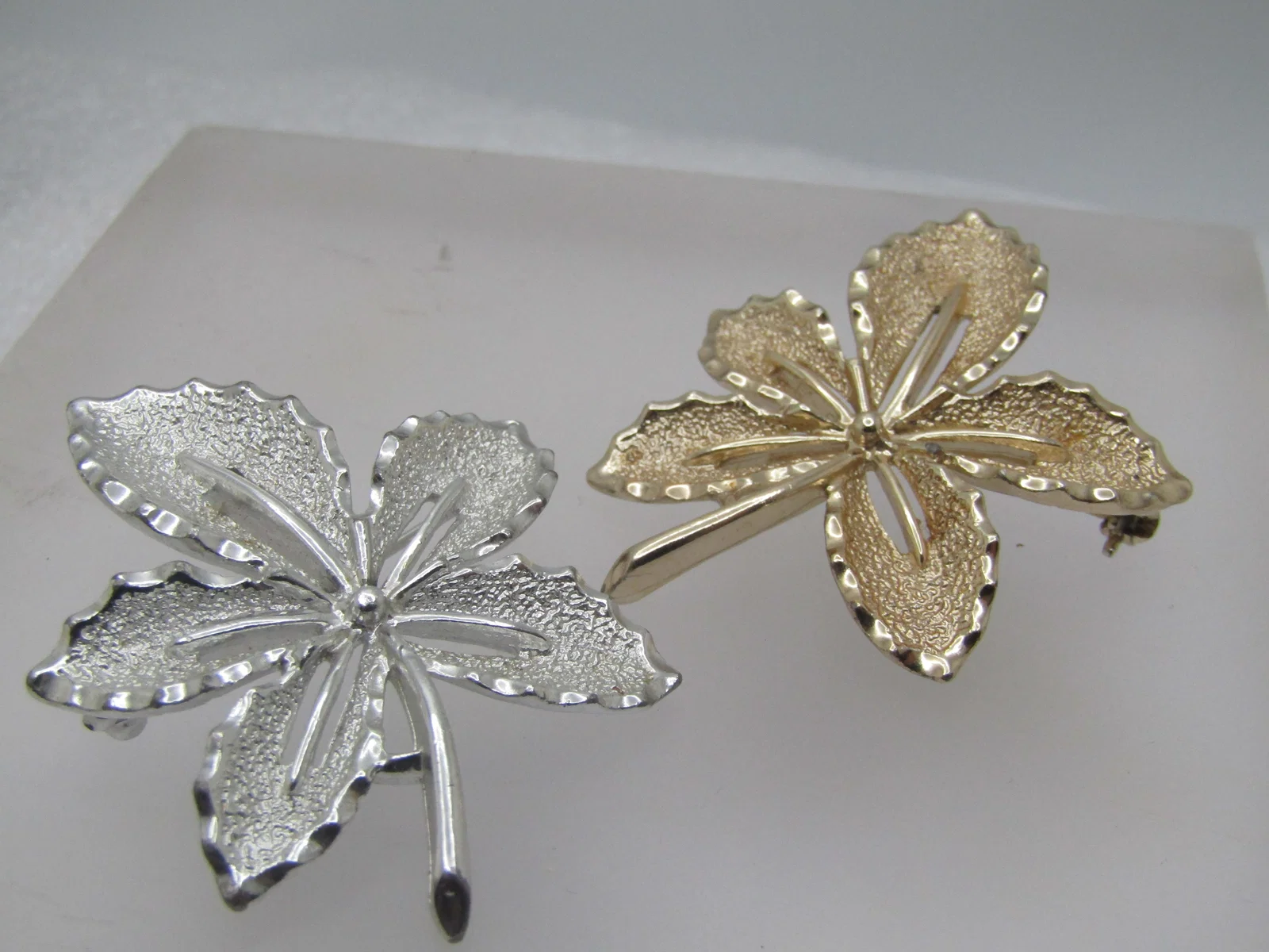 Vintage Pair of Leaf Brooches, 1960's-1970's, Sarah Coventry