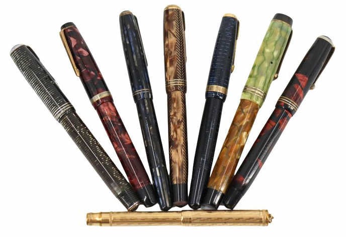 Vintage Parker Fountain Pen Grouping.