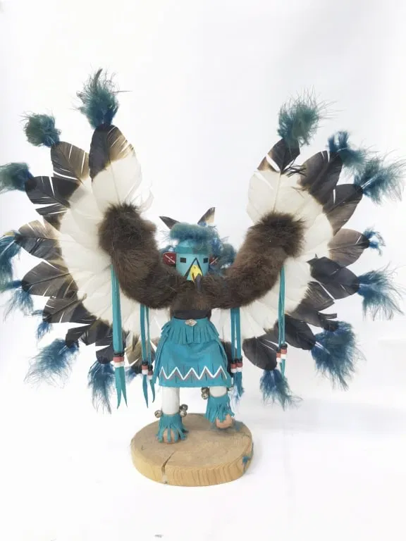 Vintage Signed Navajo Hopi Eagle Dancer Kachina Do