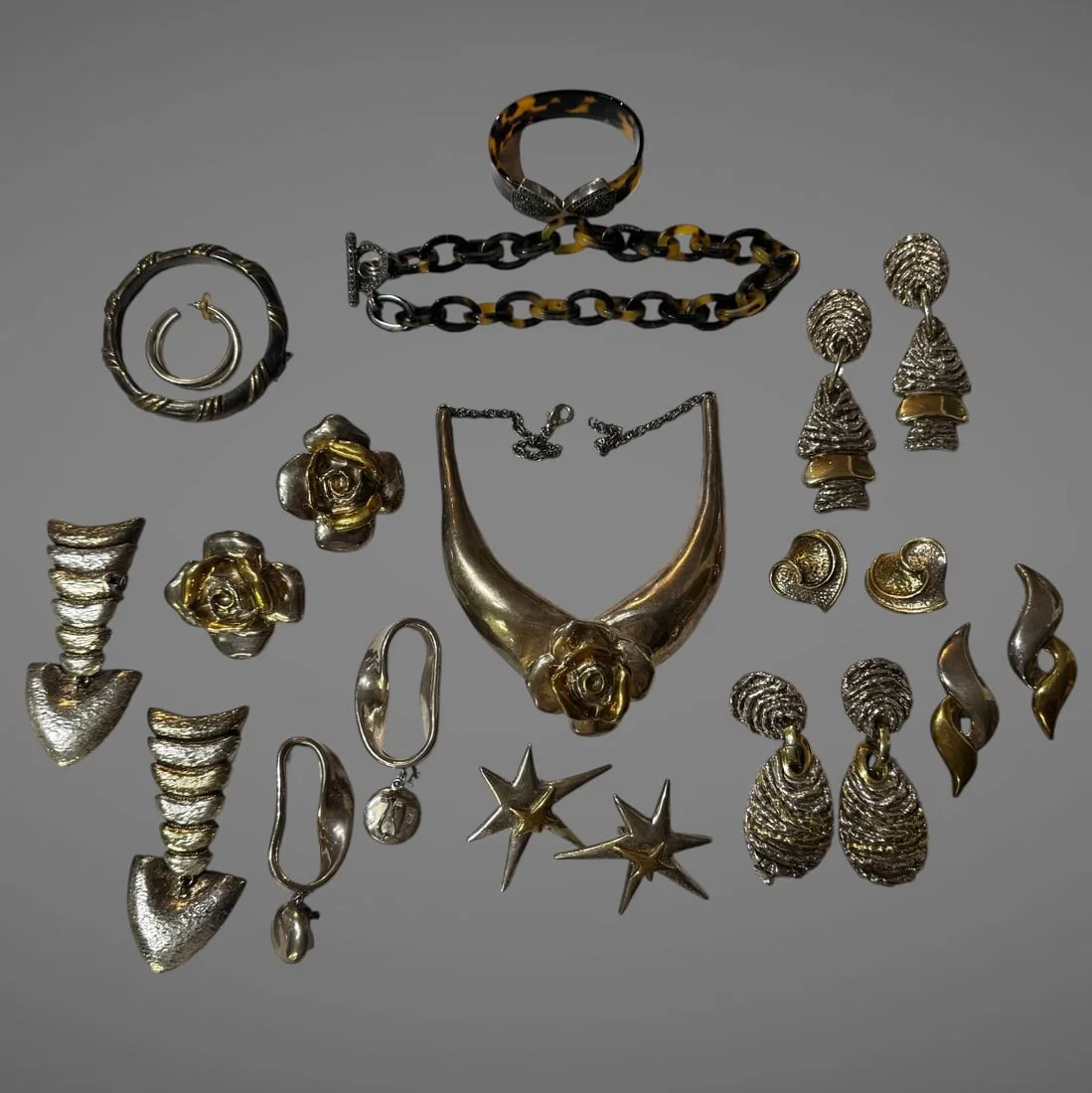 Vintage Sterling Silver 925 Modernist Jewelry Lot