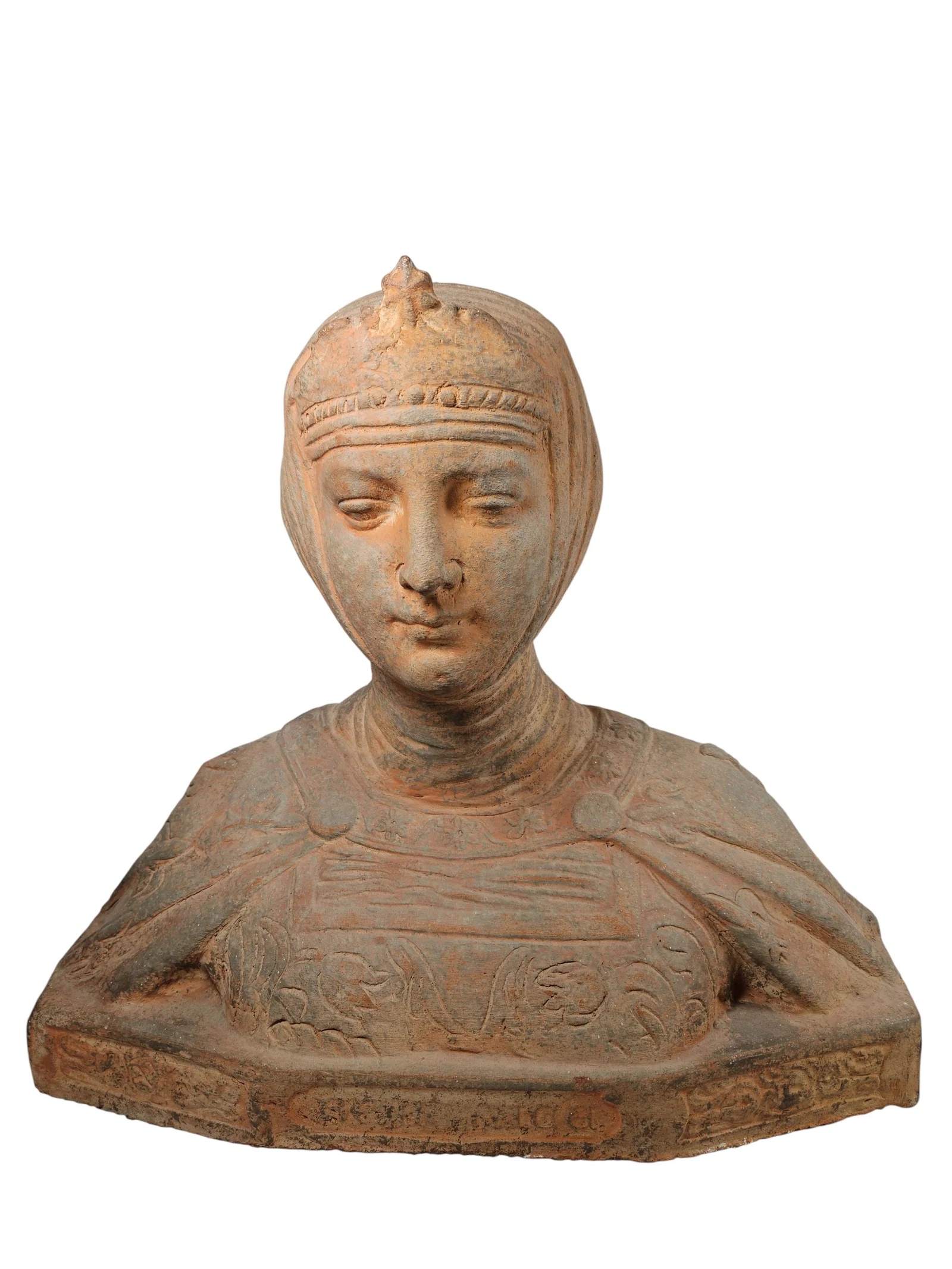 Vintage Terracotta Bust of Dante’s Beatrice