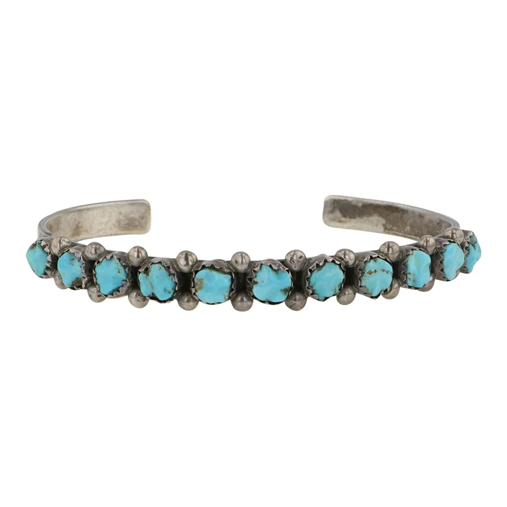 Vintage Zuni Kingman Turquoise Bracelet
