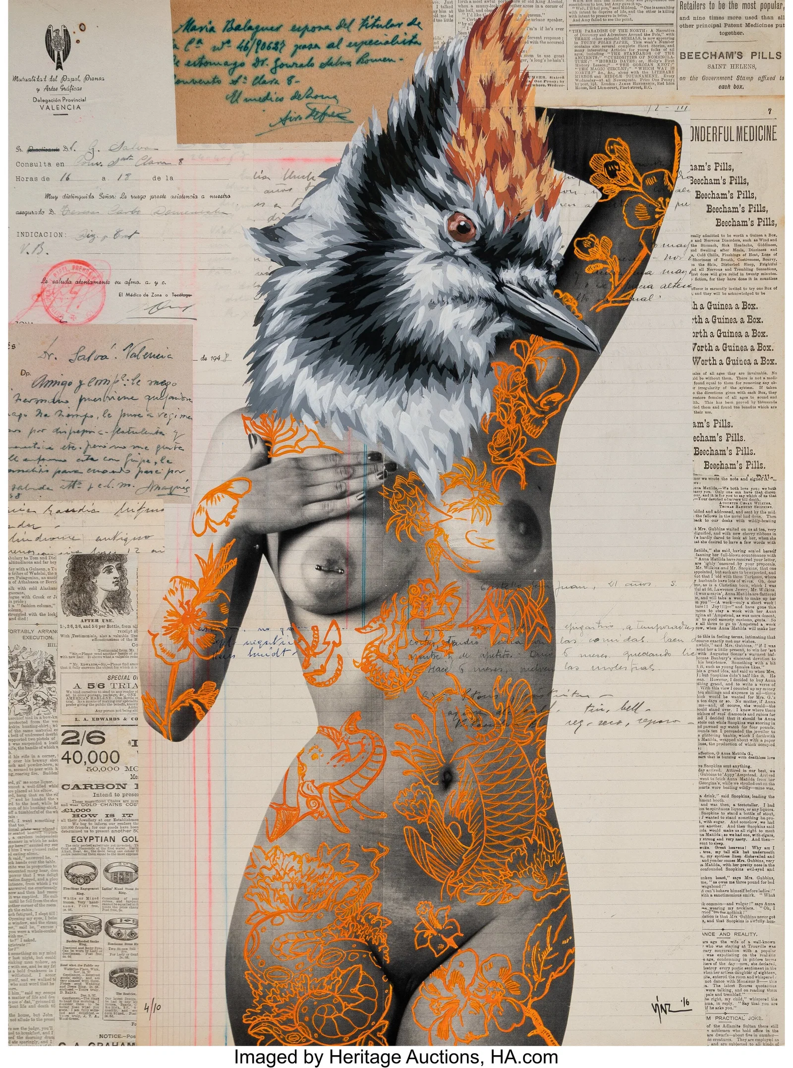 Vinz (b. 1979) The Tattooed Girl (Especial Editi