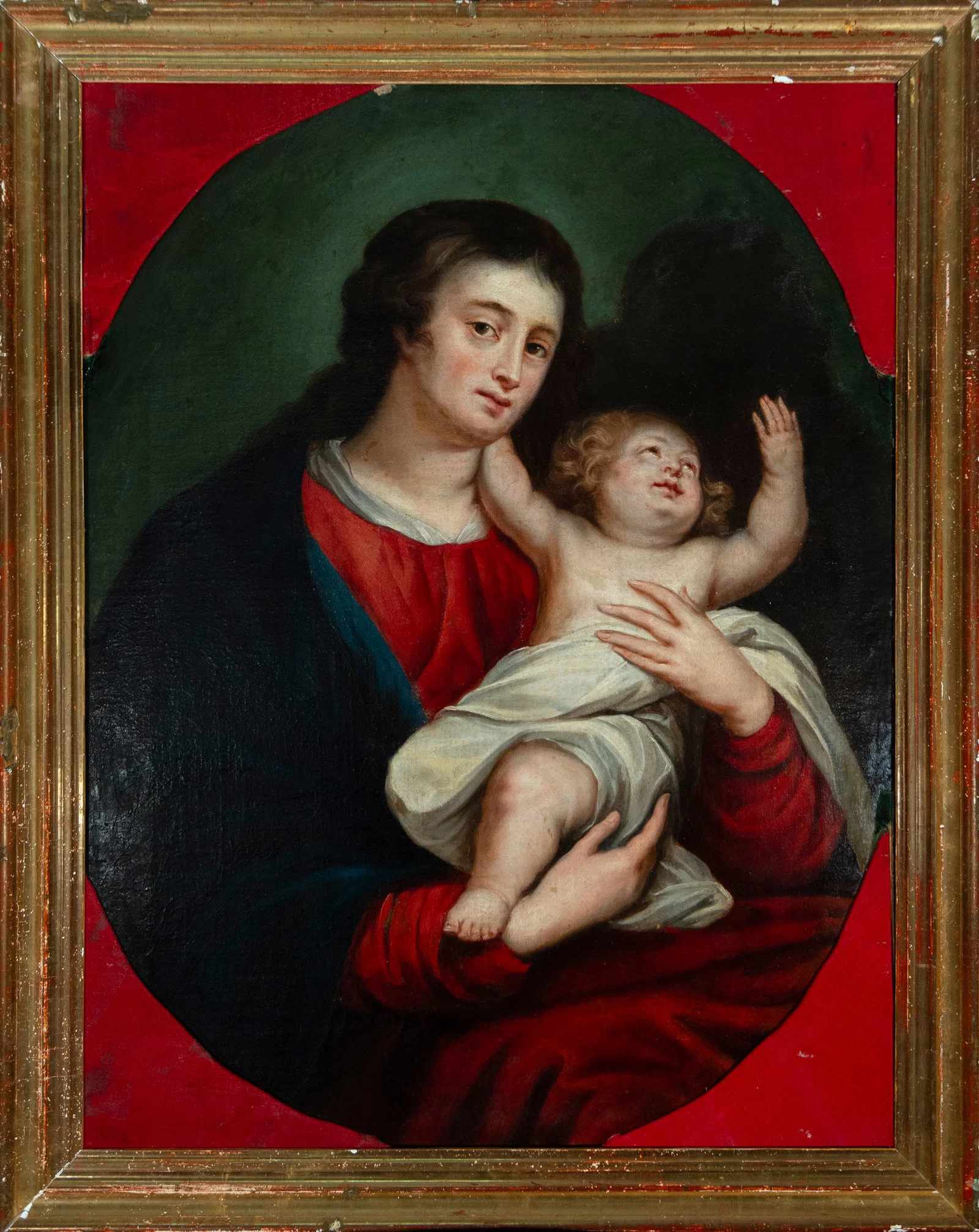 Virgin and Child. Flemish Workshop of Peter Paul Rubens - 17th Century