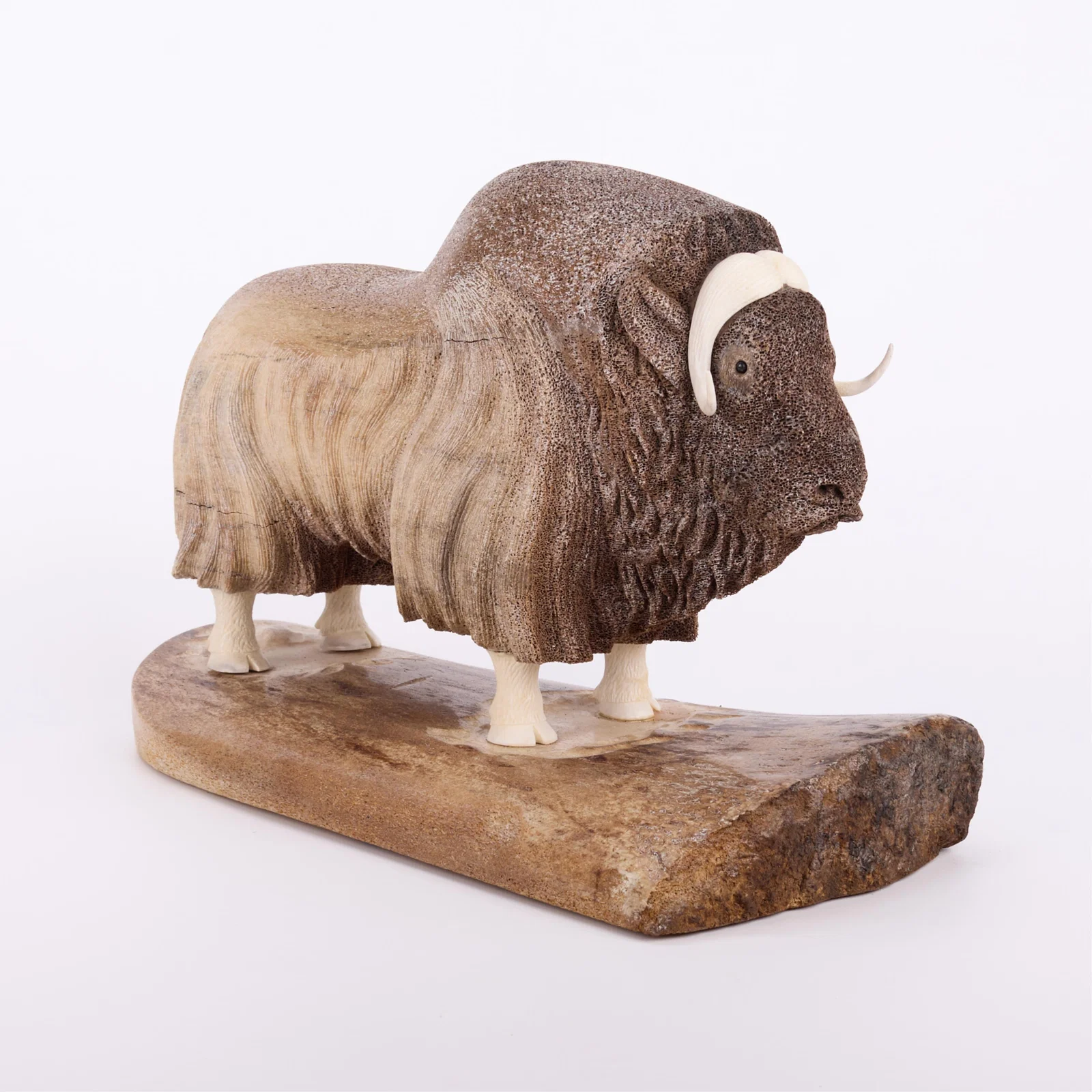 Vitaliy Martynets Fossilized Bone Musk Ox Figure