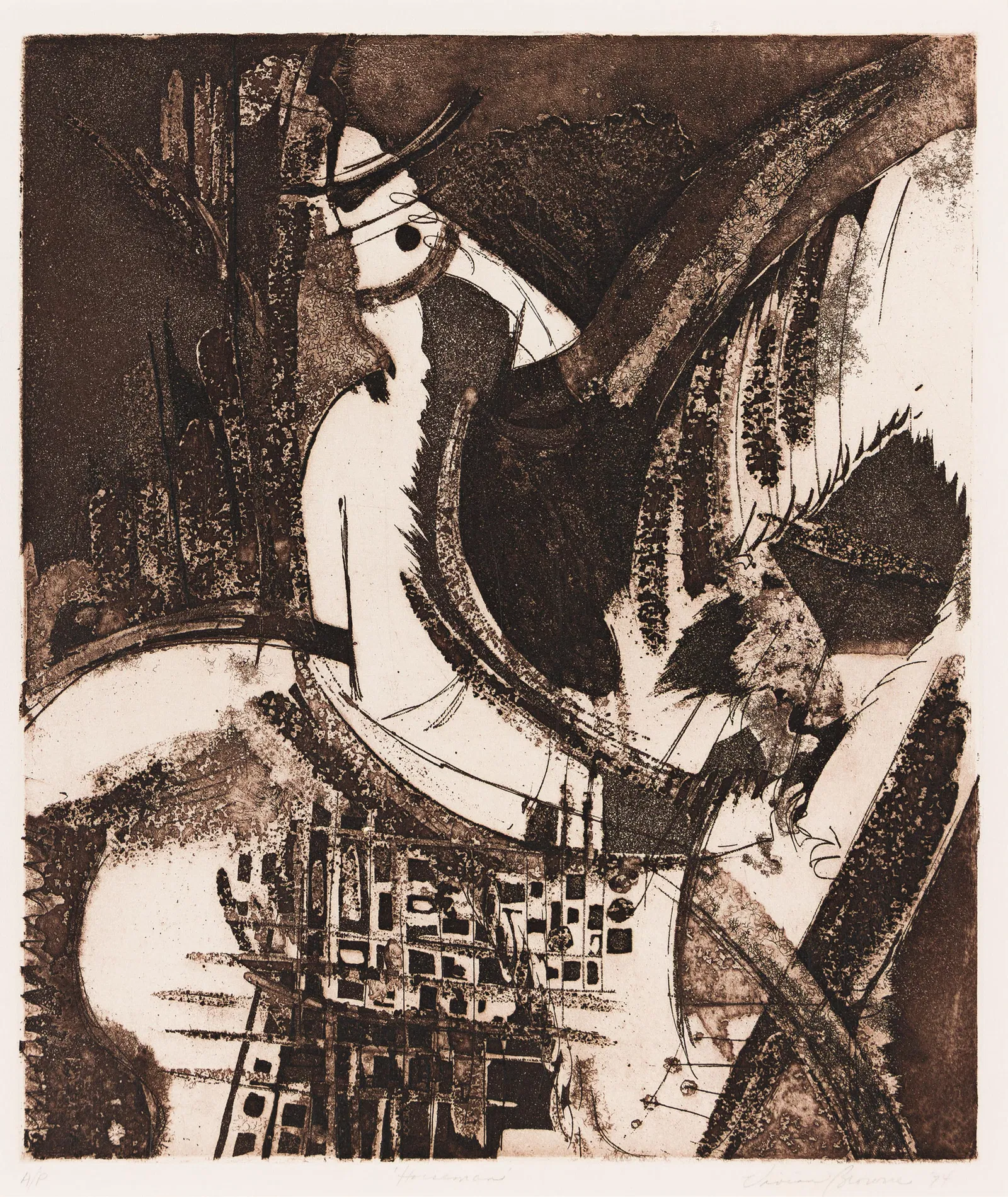 Vivian E. Browne (1929-1993), Horseman, 1974.