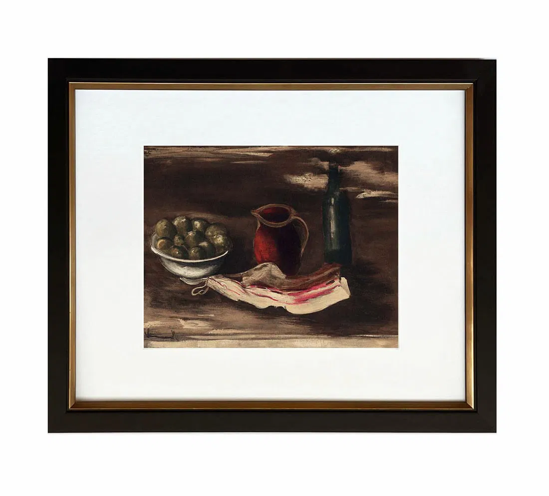 Vlaminck Lithograph 22 Still life with bacon 1958 Framed