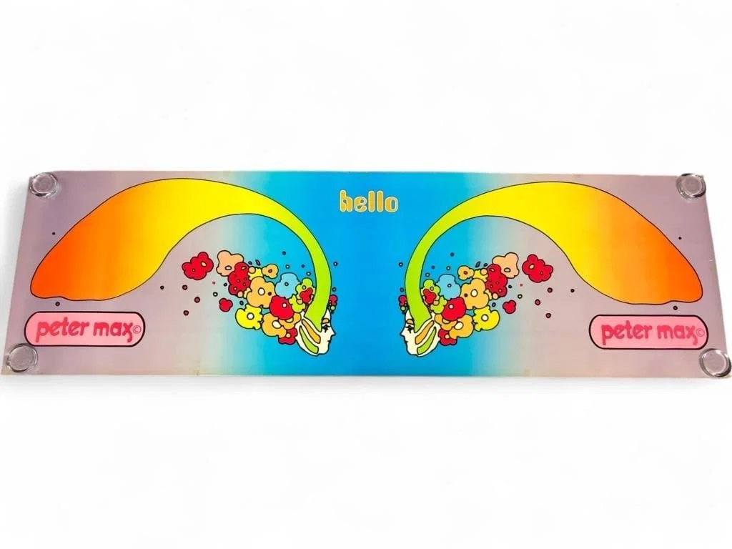 VTG 1969 Peter Max Star Runner Hello Bus Poster