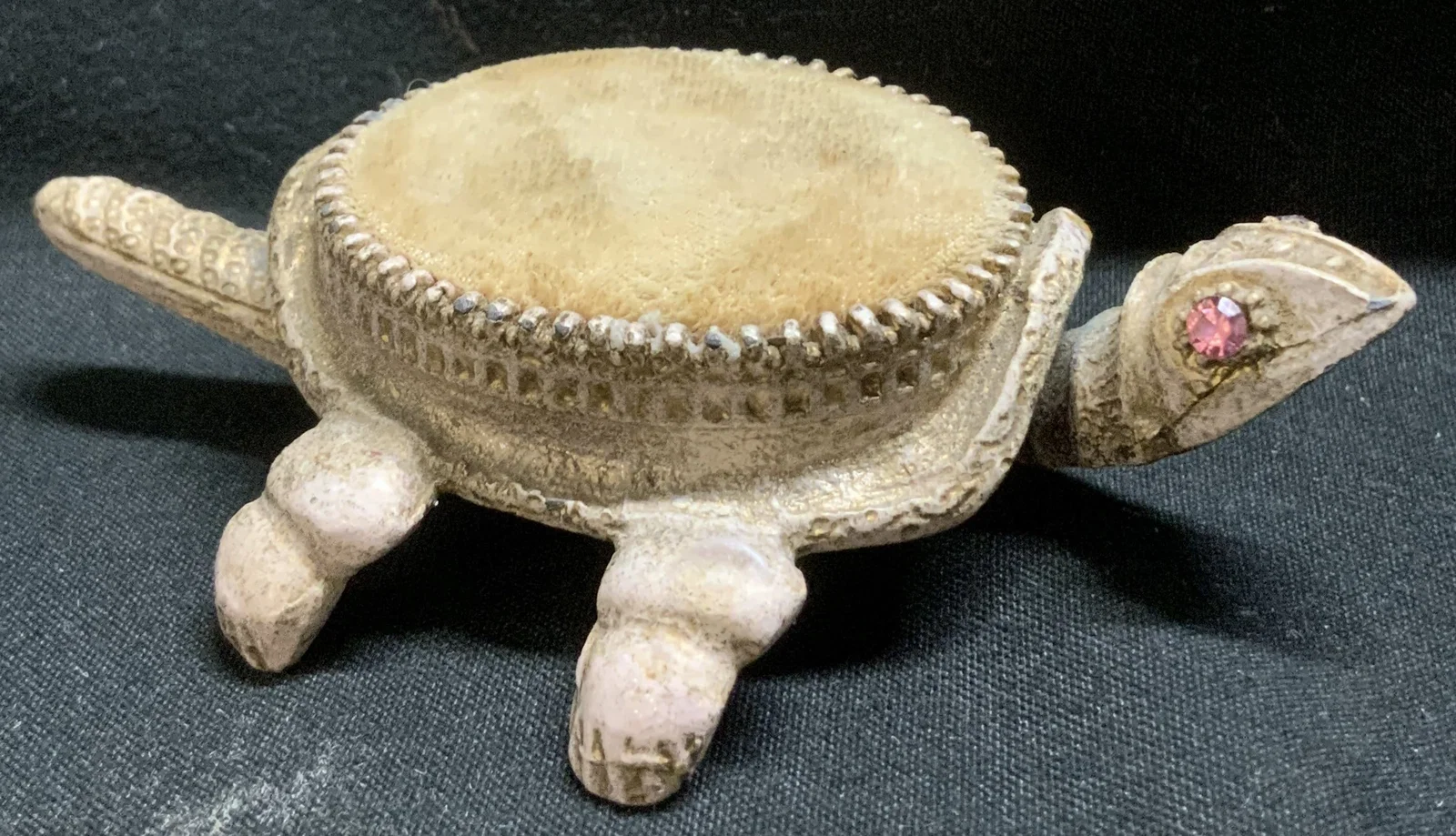 Vtg Florenzao Gilt Metal Turtle Pin Cushion