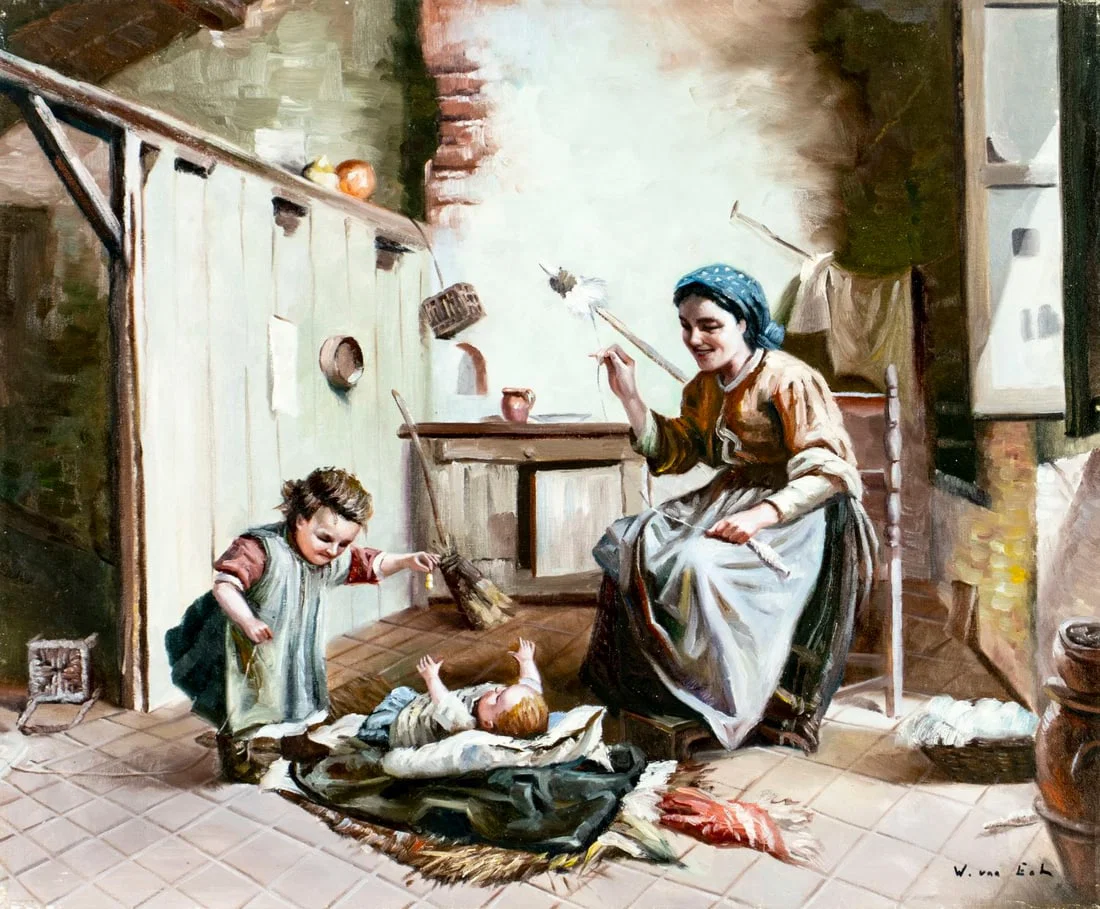 W van Eoh (Europe,20C) oil painting
