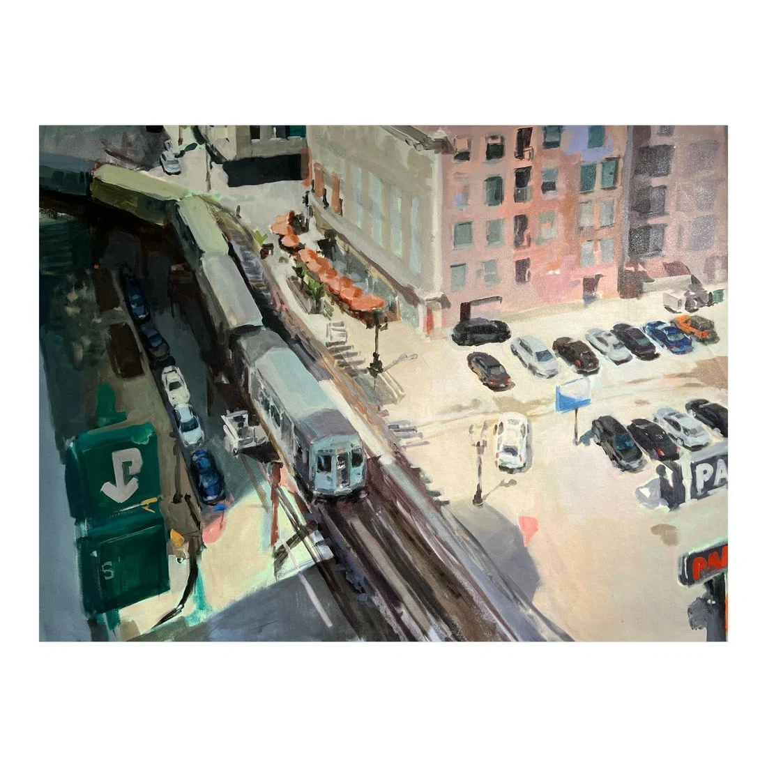 Wabash & Lake Original Art by Marilyn Borglum