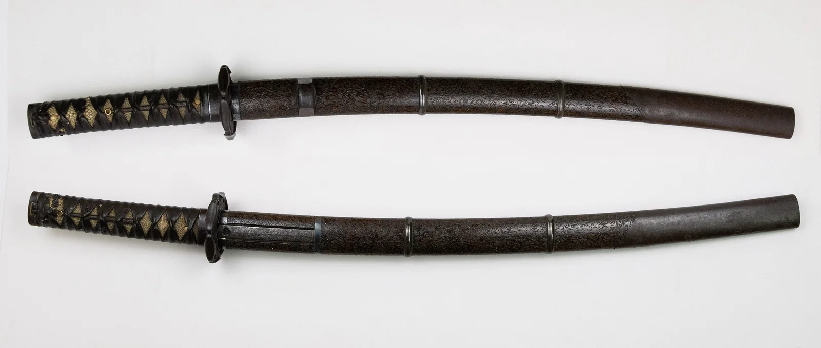 Wakizashi, Demon's Club Menuki, Japanese Antique, 19th-Century
