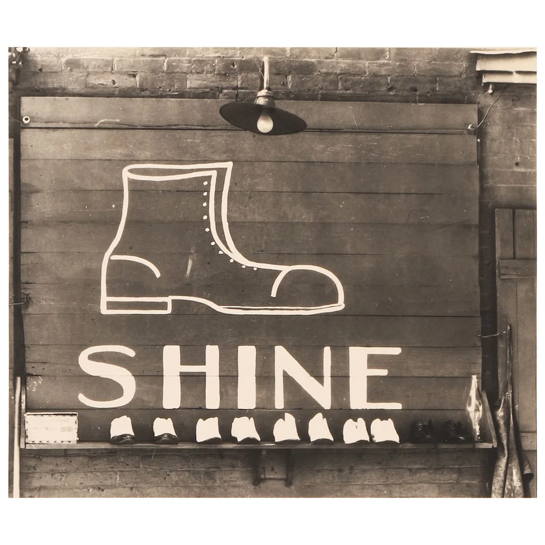WALKER EVANS (1903–1975), SHOESHINE SIGN IN SOUTHERN TOWN