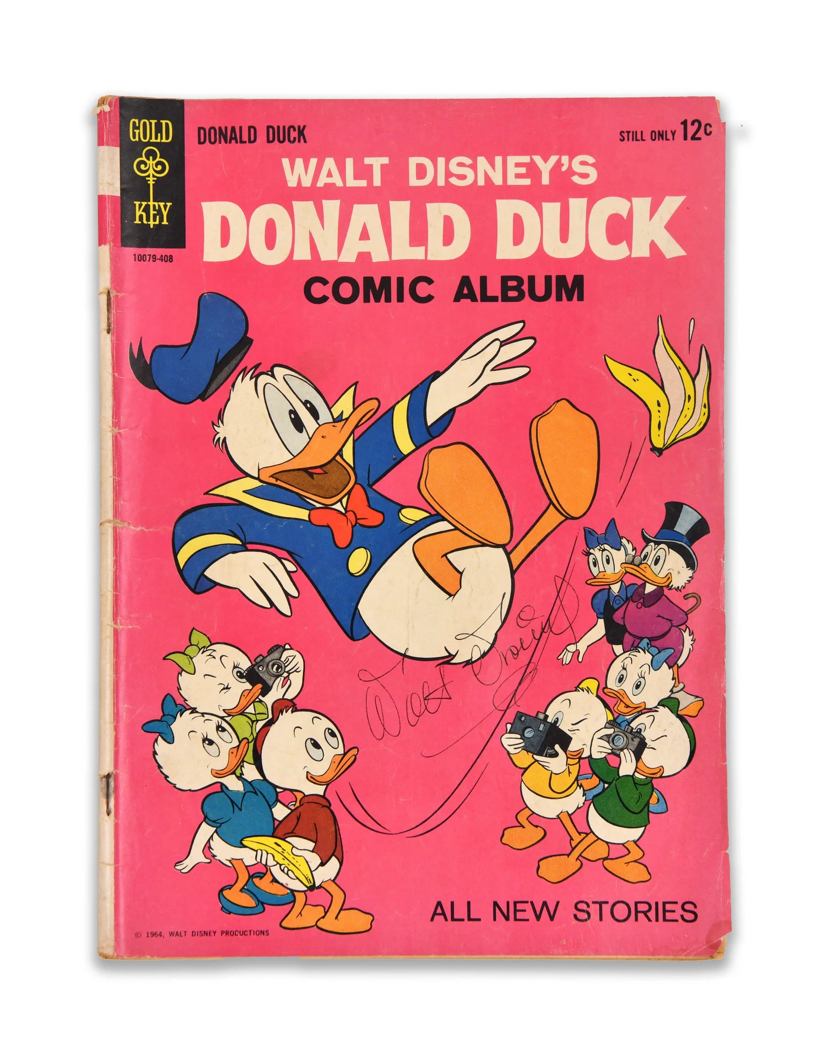 WALT DISNEY COMIC ALBUM "WALT DISNEY'S DONALD DUCK COMIC ALBUM", BEARING SIGNATURE
