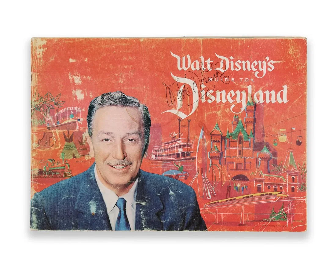 WALT DISNEY – HAND-SIGNED WALT DISNEY’S GUIDE TO DISNEYLAND
